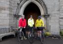 Rev Ian and Tom Greenhalgh and Rev Peter Greenwood outside Settle Parish Church