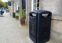 One of the new litter bins in Skipton