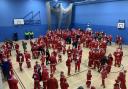 Santas gather for the annual fun run in Barnoldswick