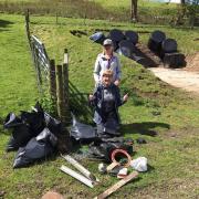 16 bags of rubbish were collected by the angling club in its river tidy day
