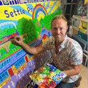 Stephen Waterhouse will be exhibiting a six metre long piece that he is creating for Settle Primary School.