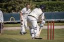 Haworth's Damian Rowell takes the wicket of Haworth Road Meths' Tom Kaznowski in a Craven League Division One game last season.