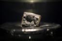 A meteorite that fell in a sheep field in Winchcombe is on display at the Natural History Museum in London (Kirsty O’Connor/PA)