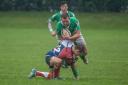 Ali Wade of Wharfedale runs into a tackle against Hull Ionians – Picture: Ro Burridge