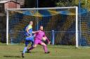 Matt Simpson's shot is saved Picture: Pete Naylor
