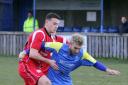 Joel Melia on the ball for Barnoldswick Town. Picture: Pete Naylor
