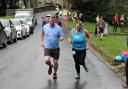 Kristian and Samantha Clayton compete in the BOFRA Malham Charity Relays in memory of their son Stanley. Picture: Carolyn Muir