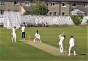 Tremaine Dowrich bowls Salesbury skipper for a golden duck