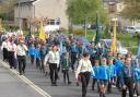 South Craven District Scouts St George's Day parade in Skipton