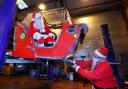 Santa's sleigh is checked to make sure it is ready for the road