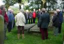 Visitors enjoy the open day churchyard tour at St Mary's