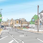 An artist's impression of planned improvements to the Carleton Street area of Skipton. Image NYCC