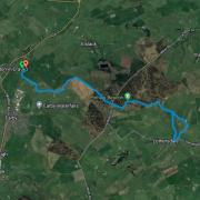 Thornton-in-Craven fell race long route map