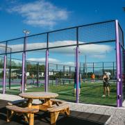 The padel court at Skipton Tennis Centre which opened in April this year