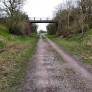 The old trackbed of the Settle to Colne railway near Thornton in Craven