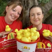 Duck race organisers, Jenny Coonan and Kerry Magson of the Principle Trust