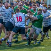 Wharfedale look to escape from several Preston challenges. Photo: Ro Burridge