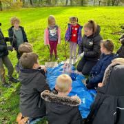 children enjoying nature activities at Kanga Sports in Skipton with Olivia Firth