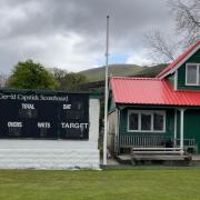 The new flagpole at Settle Cricket Club