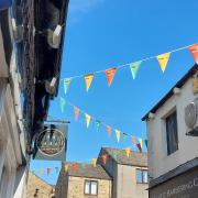 Bunting which has been put up to smarten up Skipton town centre.