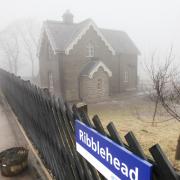 The recently refurbished station master’s house at Ribblehead Railway Station