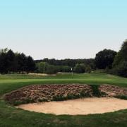 One of the many greenside bunkers that are hungry for balls at Belton Woods