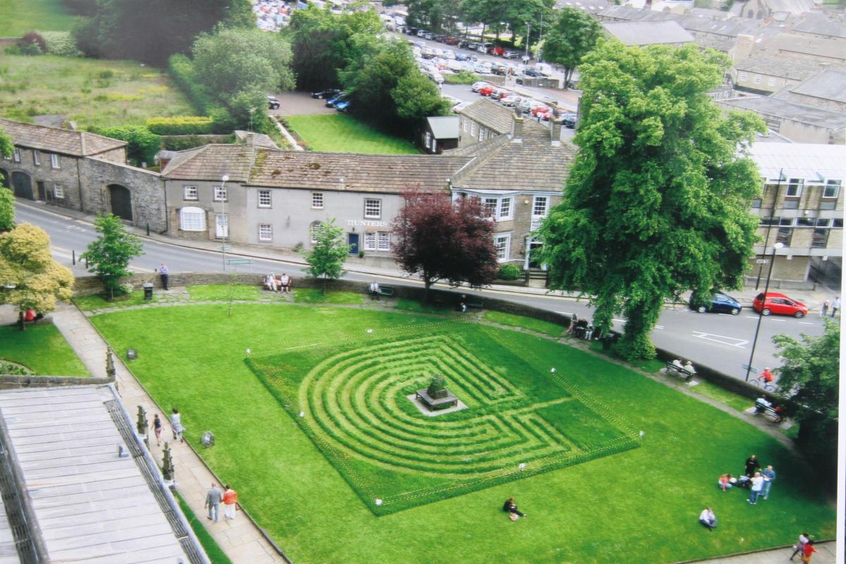 The Skipton Holy Trinity church Labyrinth as part of the Tour de France culture festival