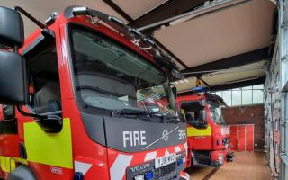 Engines from Skipton responded to a fire at Bank Newton on Wednesday