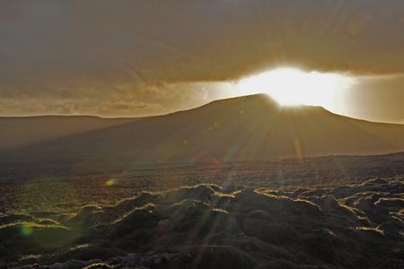 The mid-winter sun rises above the summit of Ingleborough [Craven Herald: Photograph of the Author]
