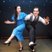 Tom Powell, of Grassington, and Kayleigh Elizabeth Grice, of Riddlesden, from the Airedale Swing Dance Community, get into the 1940s mood ahead of the Big Night at Silsden Town Hall on October 27