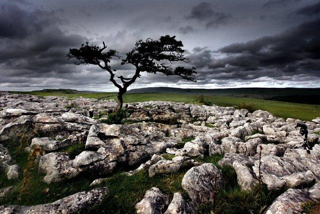 Herald photographer Stephen Garnett captured this dramatic photograph showing the magnificent limestone pavement on Malham Moor