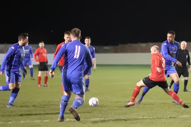 Action from Westwood Park against Tyersal Sunday in the Bradford FA Sunday Cup. The Saturday Cup semi-finals have been postponed this week    Picture: Alex Daniel