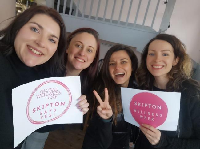 Skipton Business Social, from left: Sarah Collett, Rebecca Elsworth, Ebru Evrim, and Ciara White