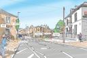 An artist's impression of planned improvements to the Carleton Street area of Skipton. Image NYCC