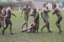 The game at Sandylands was played in horrendous conditions. Pictures: Georgie Elizabeth Green & Simon Lacey.