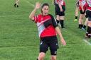 New mum Katie Hembrough was back on the rugby field