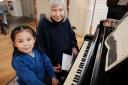 Olivia Kong, 5, and Sheila, year 4 and under piano duet