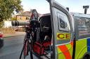 Police speed camera in operation