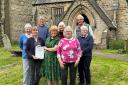 Members of the church eco and carbon zero group, back: Sue Stearn, Tony Stearn, Liz Roodhouse, Peter Edwards; front: Diana Linford,  Rev Marion Russell, Lesley Higson and  Daphne Jepps
