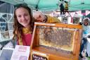 Libby Ramsden from the Goat Shed stand and her bees