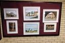 A selection of John's paintings on show at Barnoldswick Library