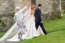 A protester was seen throwing orange confetti at George Osborne's wedding but Just Stop Oil says the woman is not part of the group