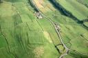 Aerial view of Bainbridge Roman fort