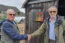 Steve Rooke, left,  leader of the allotment association and Mike Ashdown Leader of Glusburn and Cross Hills Parish Council