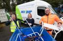 Daren Richardson from Medequip, Jenny Lowes, service improvement manager at North Yorkshire Council, and Steve Midgley from Yorwaste