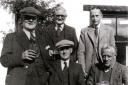 Owd tap oylers, from left, standing, Tom Lister Ellison, Bill Quinliven and Joe Harry Haigh, and seated, Ralph Whiteoak and Reg Ellison (image courtesy of John Langford)