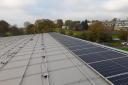 Solar panels on the roof of Craven Leisure, now working 18 months after being installed