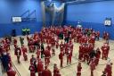 Santas gather for the annual fun run in Barnoldswick