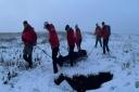 CRO members carrying out a rescue in the snow