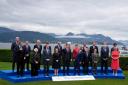 Finance ministers and Central Bank governors pose at the G7 meeting in Stresa, northern Italy (Antonio Calanni/AP)